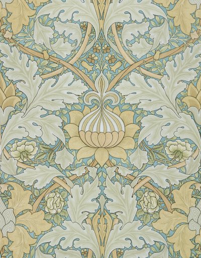 Papier peint de St James, design pour le palais de St. James, 1881, fabriqué par Morris and Co. Aymer Vallance pour 